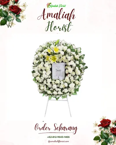 Krans Bunga Duka Cita di Mulyoagung